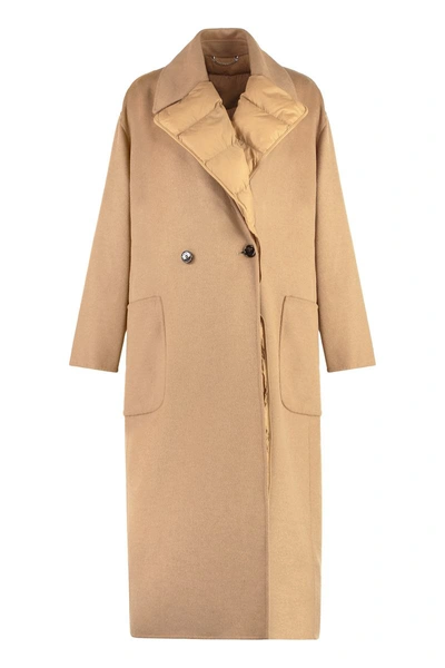 Hugo Boss Boss Callim Coat With Removable Inner Vest In Beige