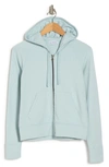 James Perse French Terry Crop Zip Hoodie In Ocean Spray