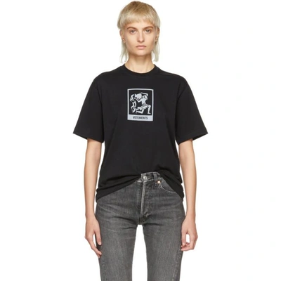 Vetements Black Aquarius Horoscope T-shirt In Black/ Aquarius