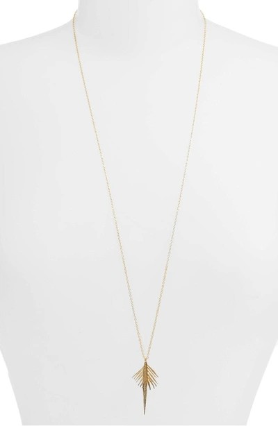 Gorjana Palm Double Pendant Adjustable Necklace In Gold