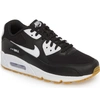 Nike 'air Max 90' Sneaker In Black/ Gum Light Brown/ White