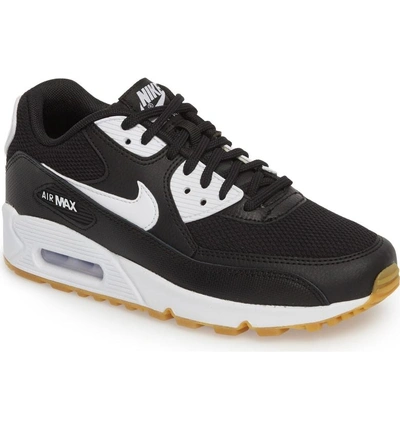 Nike 'air Max 90' Sneaker In Black/ Gum Light Brown/ White
