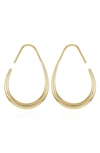 T Tahari Crystal Hoop Earrings In Goldtone