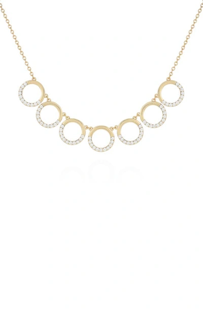 T Tahari Goldtone Seven Circle Pendant Necklace