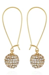T Tahari Crystal Ball Drop Earrings In Goldtone
