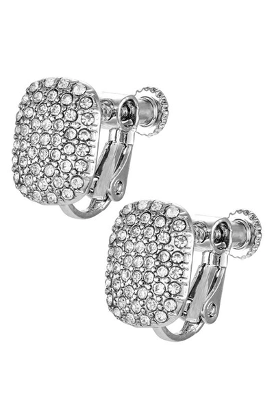 T Tahari Crystal Pavé Stud Earrings In Silvertone