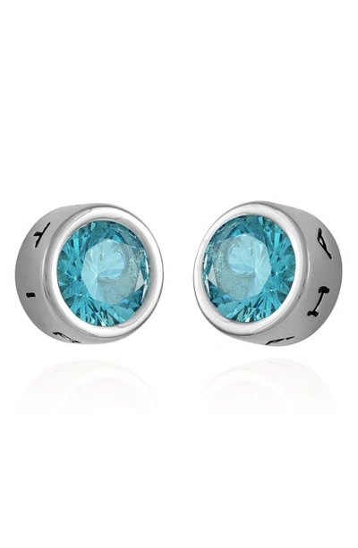 T Tahari Crystal Stud Earrings In Silvertone