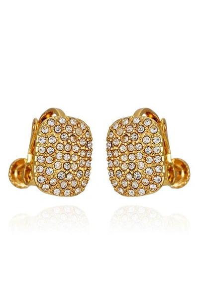 T Tahari Crystal Pavé Stud Earrings In Goldtone
