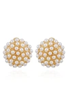 T Tahari Imitation Pearl Clip-on Earrings In Goldtone