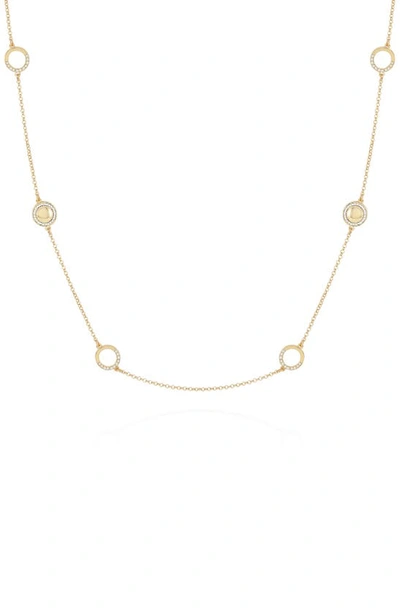 T Tahari Goldtone Long Dainty Necklace