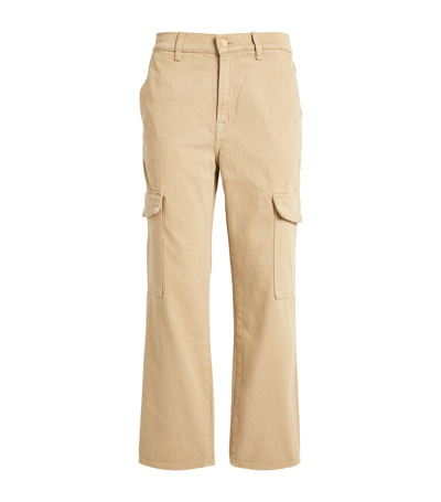 7 For All Mankind Logan Cargo Trousers In Neutrals