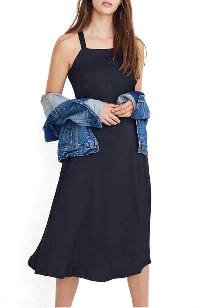 Madewell Apron Crisscross Dress In True Black