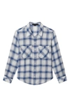 Sanctuary The Steady Boyfriend Shirt In Indigo Plaid