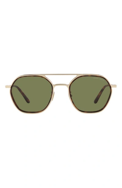 Armani Exchange 53mm Pillow Sunglasses In Matte Pale Gold