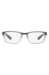 Prada 55mm Rectangular Optical Glasses In Gradient Grey