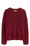 Madewell Rib Crewneck Sweater In Cabernet