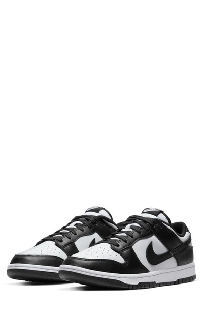 Nike Dunk Low Retro Basketball Shoe In White/ Black/ White