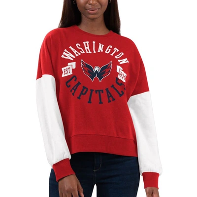 G-iii 4her By Carl Banks Red Washington Capitals Team Pride Pullover Sweatshirt