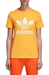 Adidas Originals Trefoil Tee In Real Gold