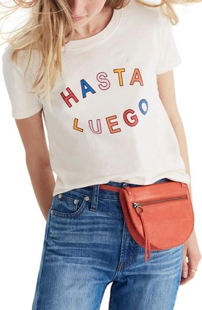 Madewell Hasta Luego Graphic Tee In Vintage Lace