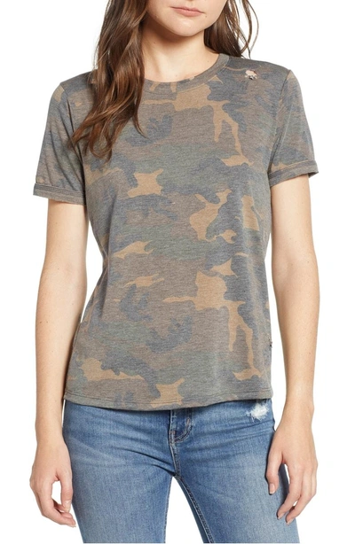 Prince Peter Distressed Camo Tee In Army