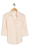 James Perse Three-quarter Sleeve Button-up Shirt In Resin