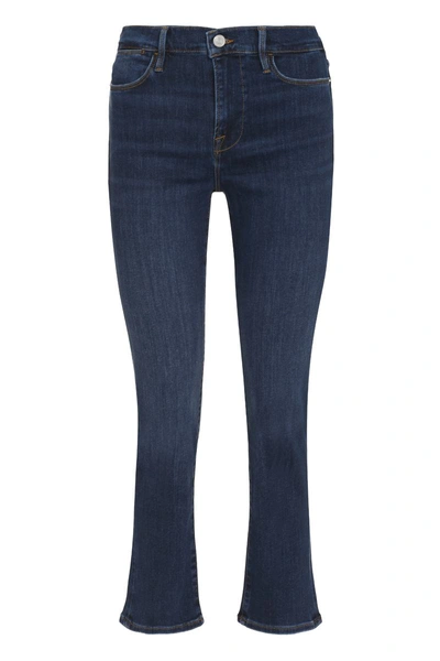 Frame 5-pocket Straight-leg Jeans In Navy
