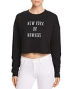 Knowlita New York Or Nowhere Cropped Sweatshirt - 100% Exclusive In Black