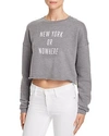 Knowlita New York Or Nowhere Cropped Sweatshirt - 100% Exclusive In Gray