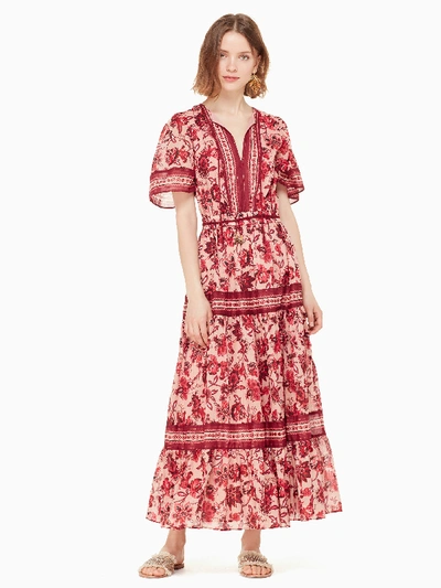 Kate Spade Paisley Blossom Midi Dress In Conch Shell ModeSens