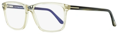 Tom Ford Men's Rectangular Eyeglasses Tf5479b 020 Transparent Gray/gray Horn 56mm In Multi