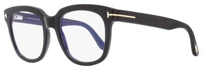 Tom Ford Women's Blue Block Eyeglasses Tf5537b 001 Black 52mm In Multi