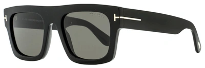 Tom Ford Men's Flat Top Sunglasses Tf711 Fausto 01a Black 53mm In Multi
