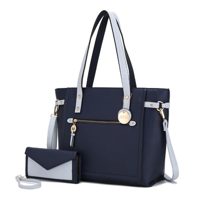 Mkf Collection By Mia K Andrys Vegan Leather Tote Handbag - 2 Pieces In Multi