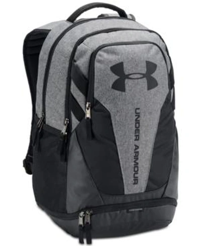Under Armour Hustle Storm Backpack In Black/heather Grey
