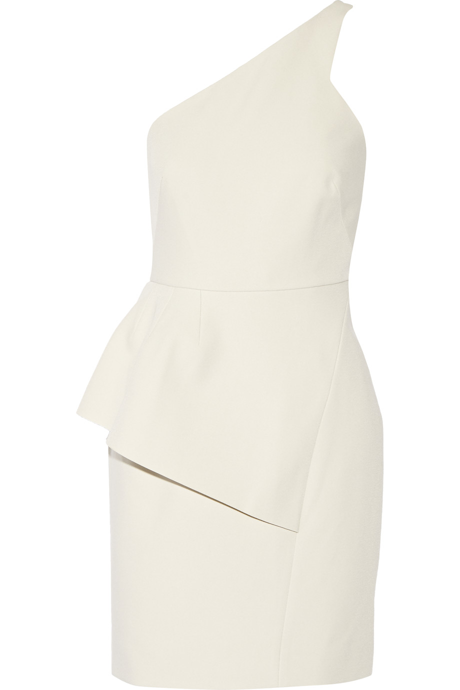 Halston Heritage One-shoulder Stretch-crepe Peplum Dress | ModeSens