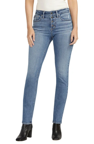 Silver Jeans Co. Most Wanted Mid Rise Slim Jeans In Indigo