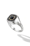 Cast The Signet Flip Ring In Sterling Silver W/ 14k Gold