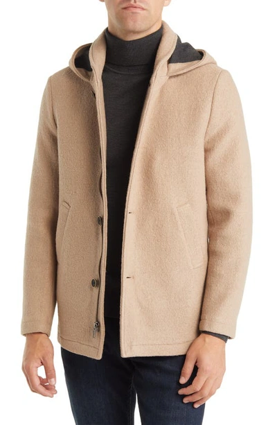The Normal Brand Balboa City Hooded Peacoat In Maple