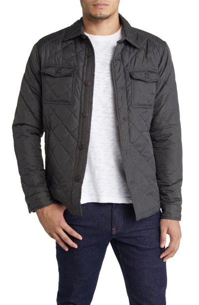 The Normal Brand Regular Fit Quilted Nylon Jacket In Dark Forest