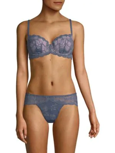 Addiction Nouvelle Lingerie Sweethearts Lace Bra In Denim Blue