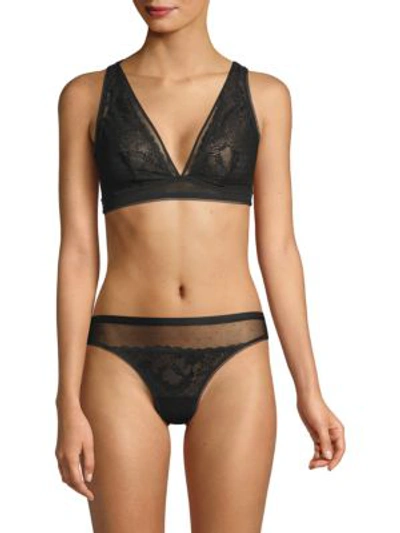 Addiction Nouvelle Lingerie Pop Rocks Lace & Mesh Bralette In Black