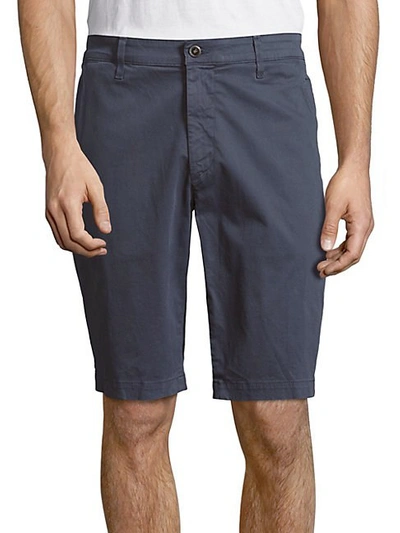 Ag Griffin Cotton Shorts In Grey