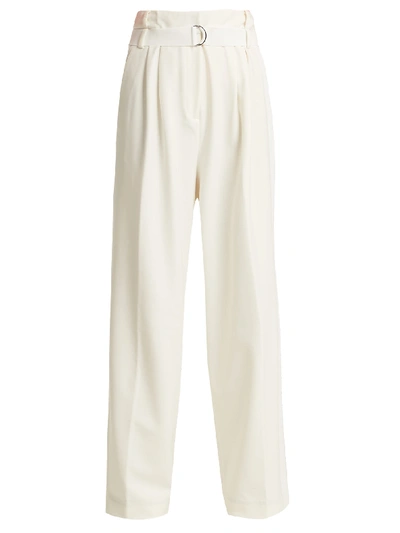 Tibi Stella Pleated Pant With Belt In White