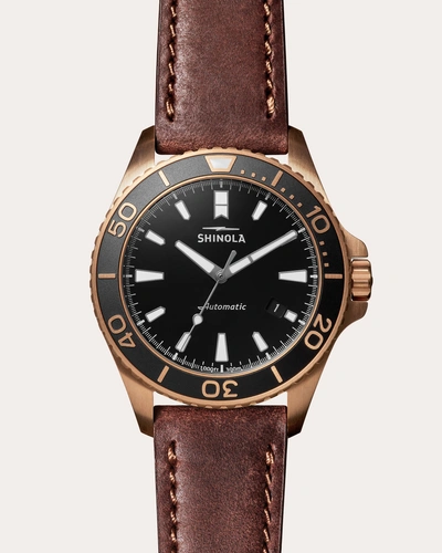 Shinola Men's The Bronze Monster 43mm Nylon-strap Watch Gift Set In Black