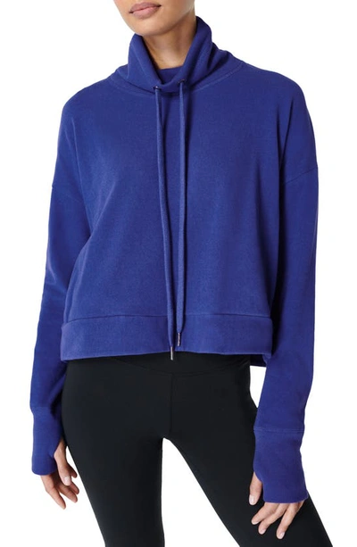 Sweaty Betty Harmonise Luxe Sweatshirt In Hour Blue
