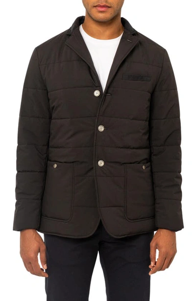 Pino By Pinoporte Quilted Button Front Jacket In Black