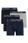 Nautica 4-pack Micro Boxer Briefs In Black/ Peacoat/ Alloy