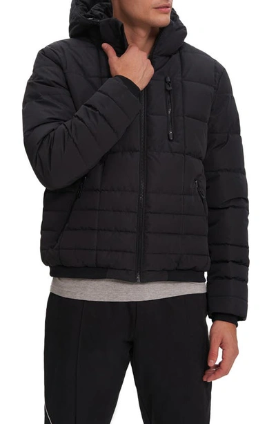 Noize Cameron Hooded Puffer Jacket In Black