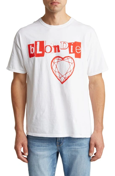 Merch Traffic Blondie Red Heart Cotton Graphic T-shirt In White